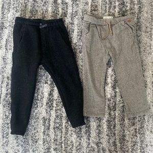 Two pairs Zara toddler boy pants- size 2/3 and size 3/4